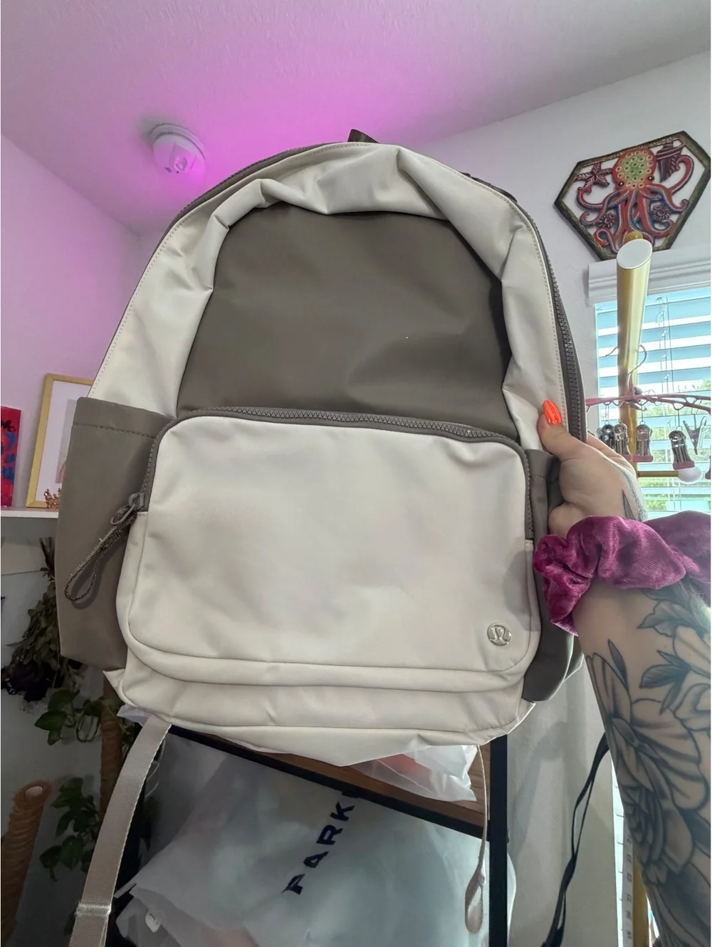 RARE Lululemon Everywhere Backpack 22L - Warm Ash Grey Light Ivory Sheer Oak NWT